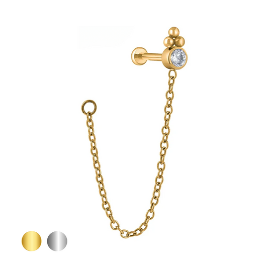 Trio Ball Chain Stud