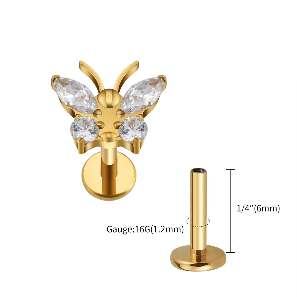 Grand Butterfly Stud