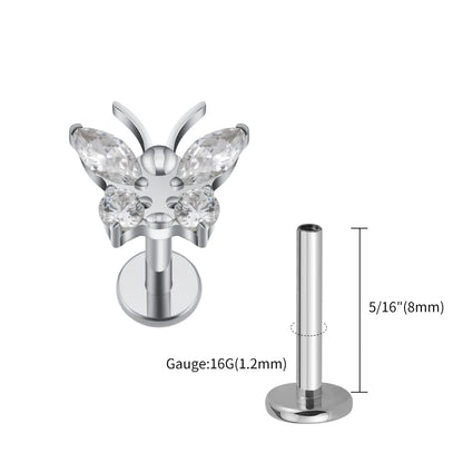 Grand Butterfly Stud