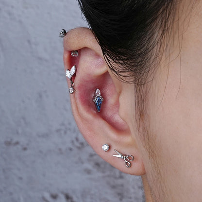 Tiny Scissors Stud