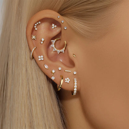 14K Solid Gold · Divine Daith Hoop