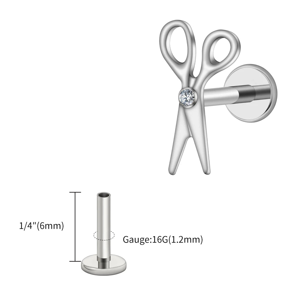 Tiny Scissors Stud
