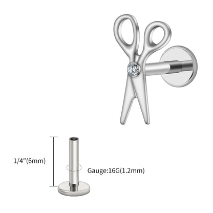 Tiny Scissors Stud