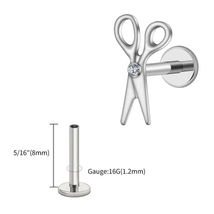 Tiny Scissors Stud
